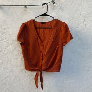 TIE FRONT BLOUSE